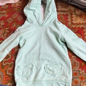 Carter's Light Green Hoodie with Heart Pockets